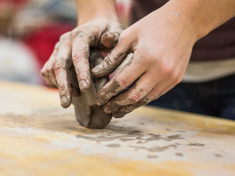 Hand building clay